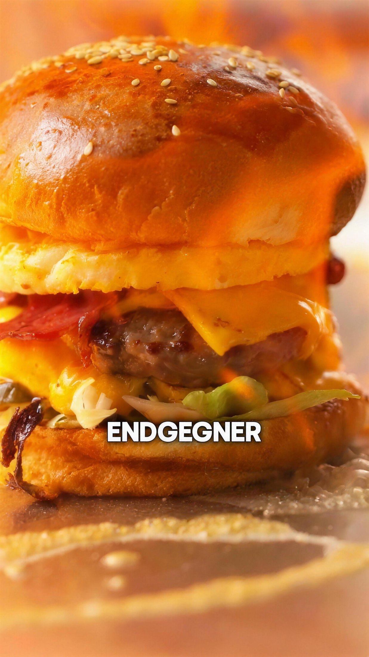 Burger-Nahaufnahme aus einem Kundendreh